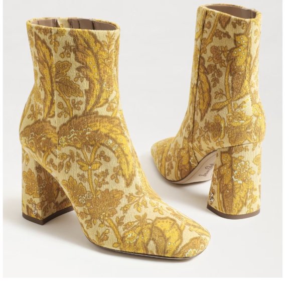 Sam Edelman Shoes - Sam Edelman Codie Square Toe Bootie in Turmeric NWT